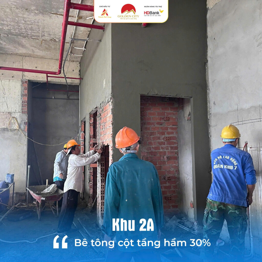 CẬP NHẬT TIẾN ĐỘ THI CÔNG TUẦN 2 THÁNG 6 TẠI GOLDEN CITY 5